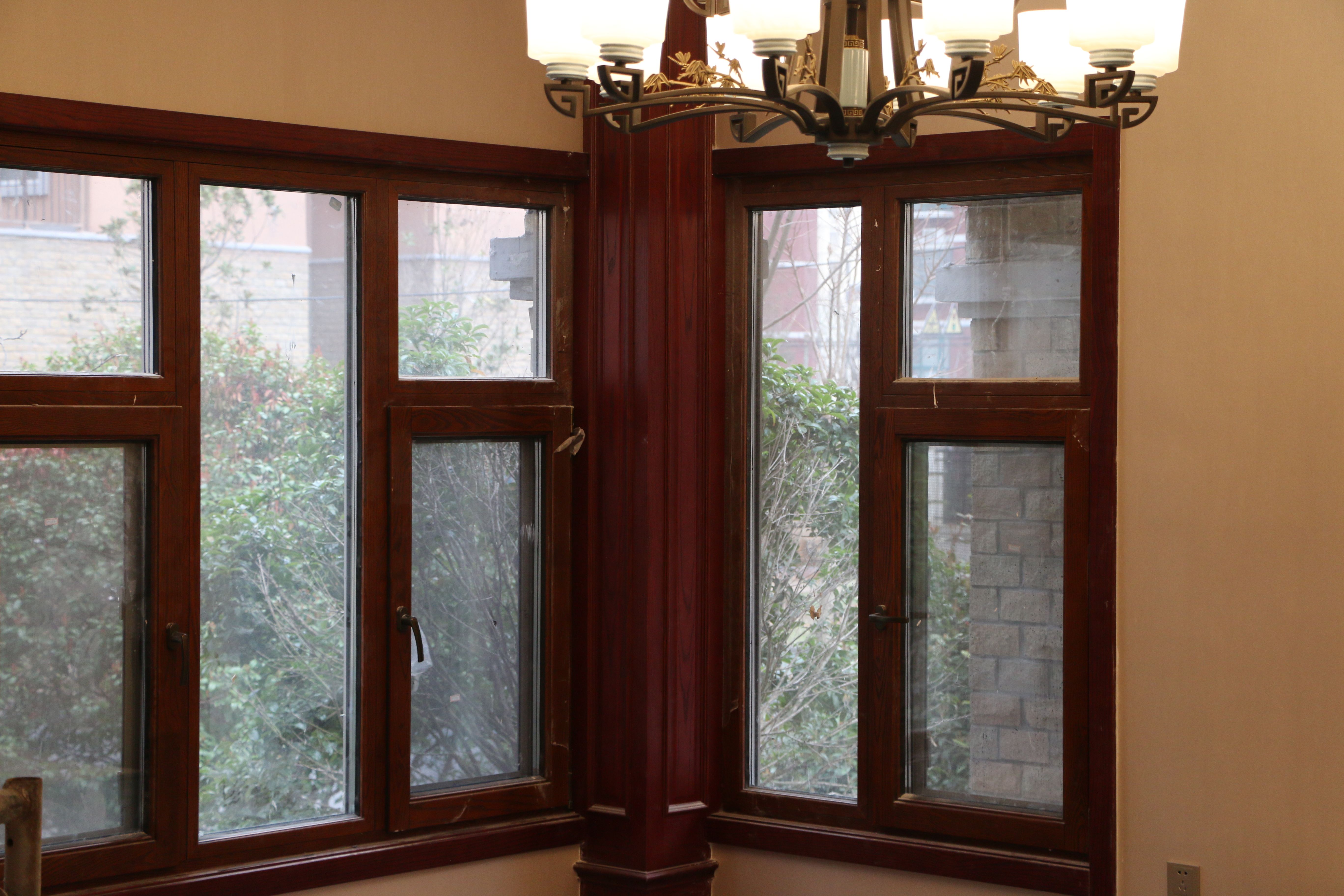 鋁包木門窗實拍圖